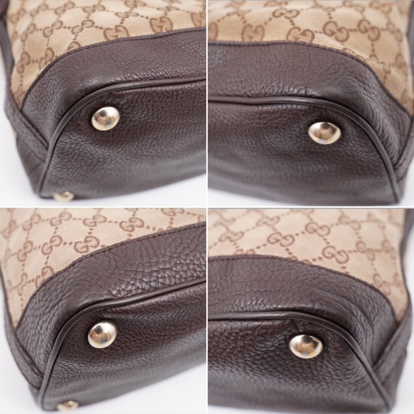 ❌️❌️SOLD ❌️❌️AD10❤️ Gucci GG Canvas and Leather Charm Dome Satchel - Picture 8 of 16